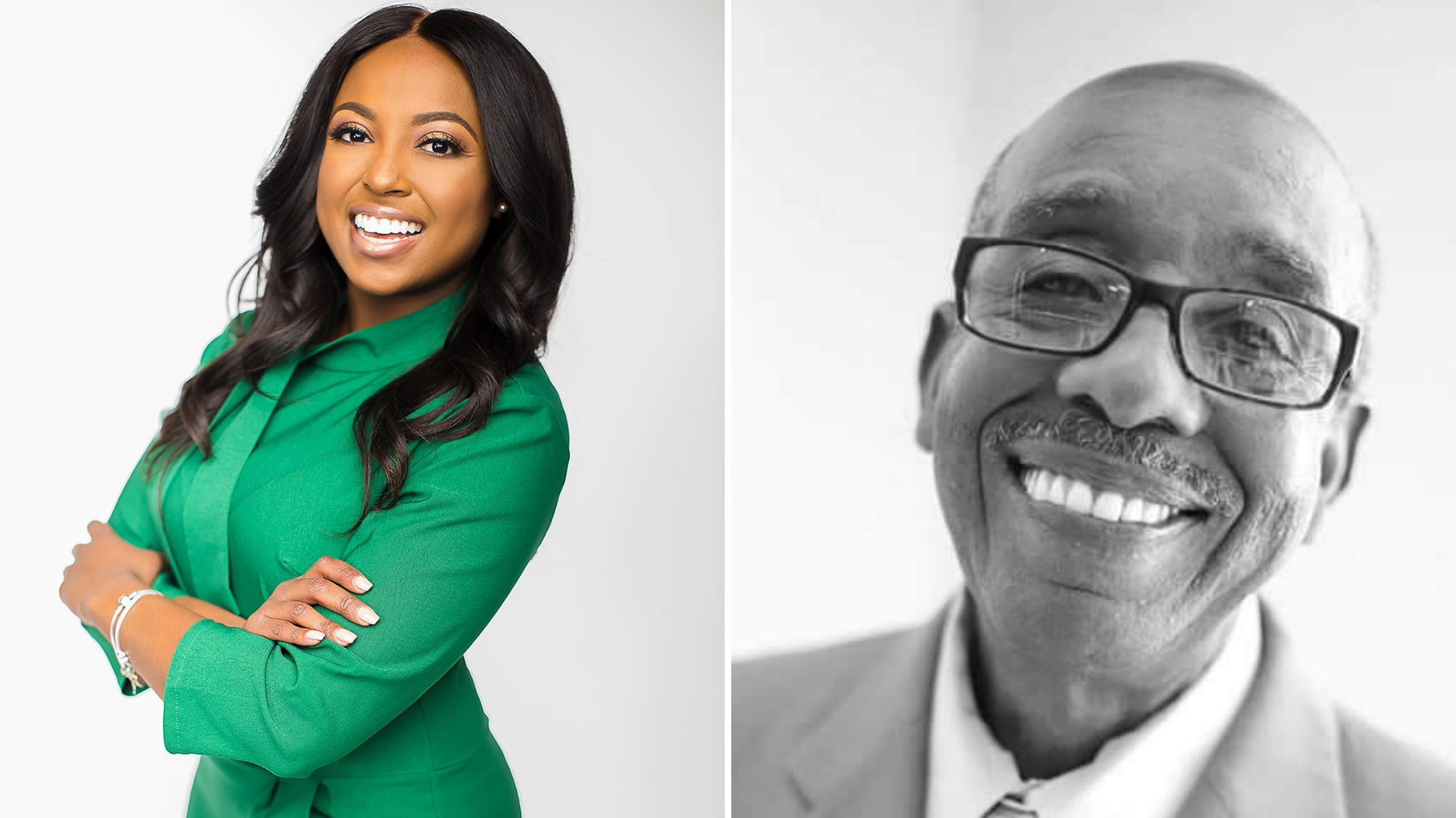 KAIT News Anchor Jurnee Taylor and Rev. Dr. Ray Scales, emeritus pastor of New Mt. Zion Missionary Baptist Church and founder of the Craighead County Dr. Martin Luther King, Jr. Parade Committee